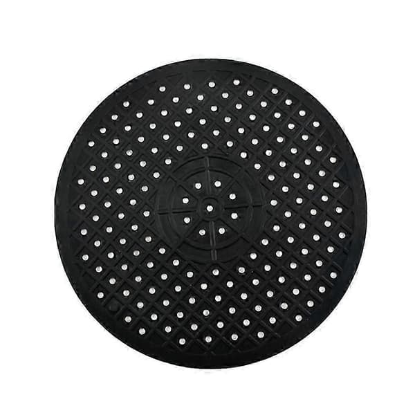 Firkantet dalbaneavløpsmatte Rund oppvaskkumavløpsmatte Dekkematte Avløpsmatte Vaskematte Black Circular