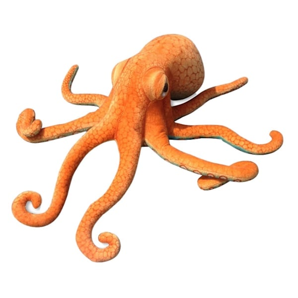 55cm Stor Realistisk Gosedjur Marin Djur Mjuk Plysch Leksak Bläckfisk Orange Gåva