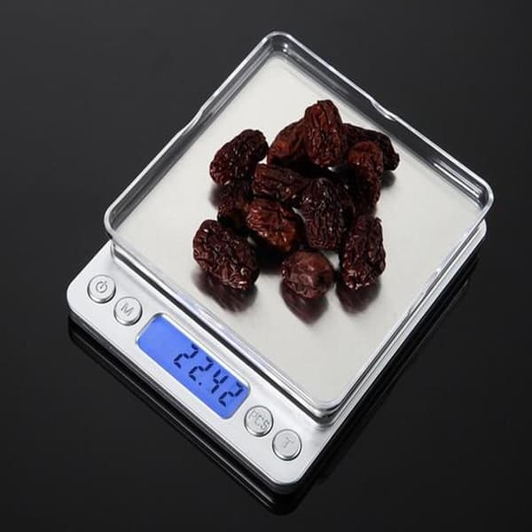 Digitalvekt / Kjøkkenvekt 0,01g-500g Sølv Sølv Silver Silver