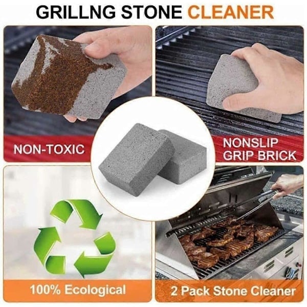 4-pack Grillrengöringssten Block Grillrengöringssten För BBQ Grillplatta Platt Topp