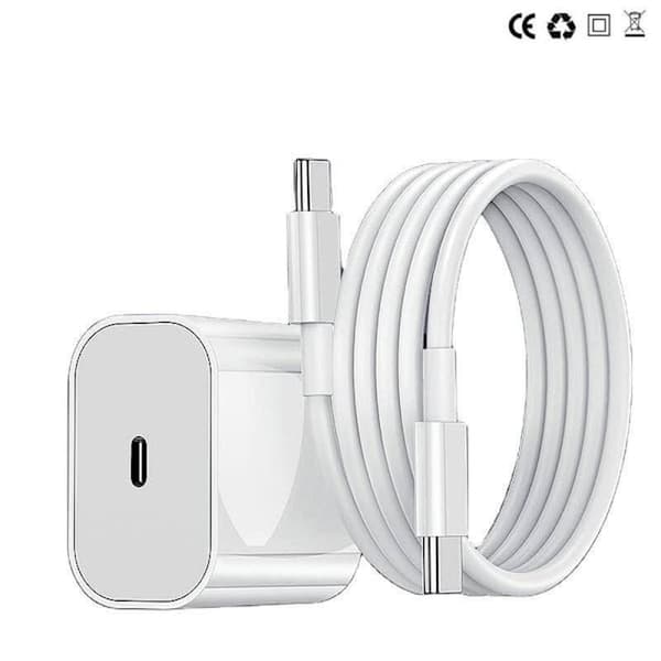 Hurtigoplader til Alle Samsung Modeller med 2m Langt USB-C Kabel Sort