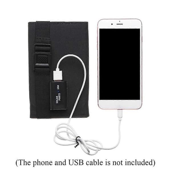 Sammenfoldeligt solpanel med USB-udgang, soloplader til camping, mobiltelefon, tablet-enheder