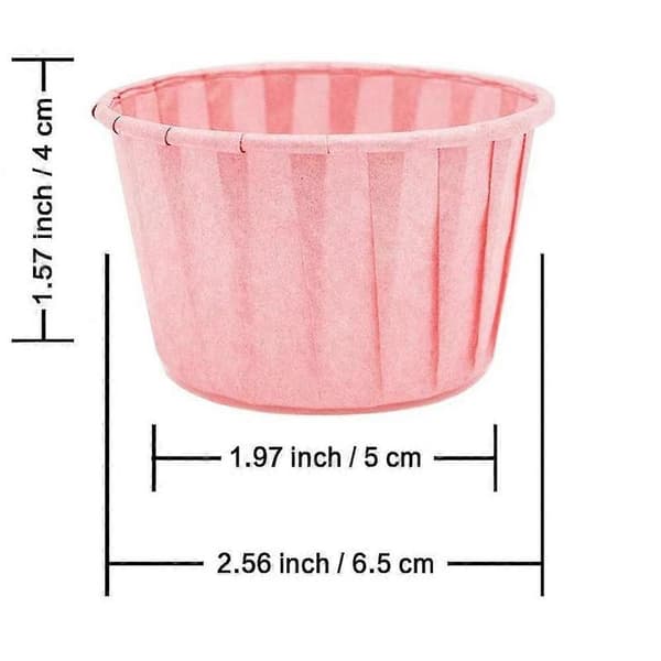 Papir Muffinforme, 150 Stykker Mini Cupcakeforme til Bryllup, Fødselsdag, Fest, Engangsbageforme i Pink style1158