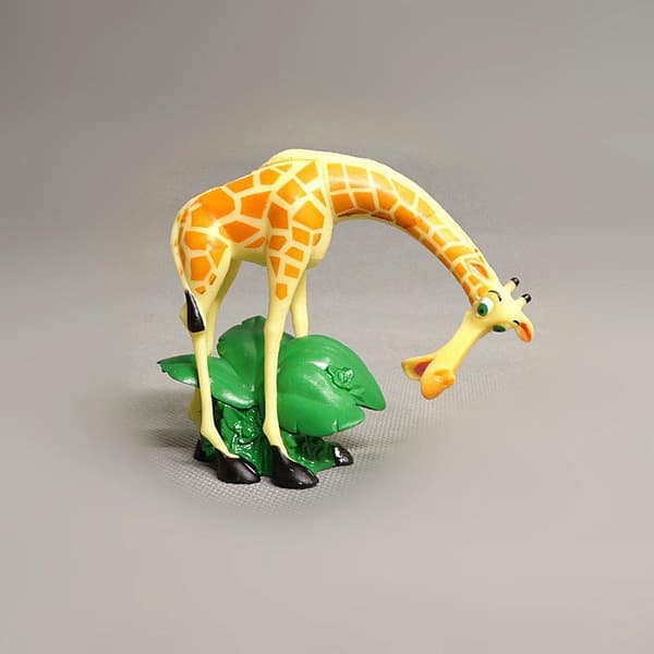 4 st/set Madagaskar Djur Lejon Zebra Giraff Samling Actionleksaker Modell Dockor Anime Figur Barn Present A