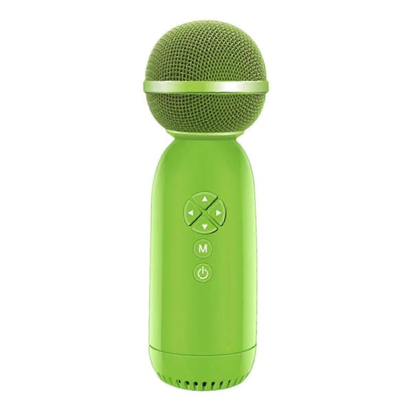Trådløs mikrofon til sangoptagelse håndholdt Bt-mikrofoner USB børne-karaoke Green