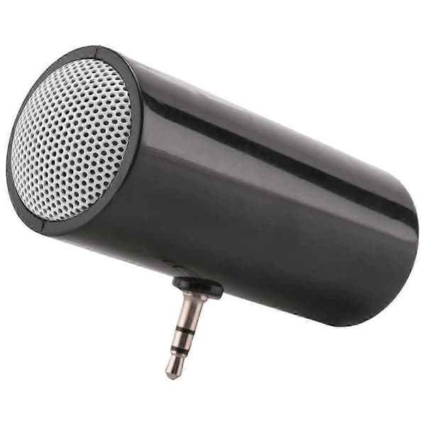 25-26 3,5 mm Stereo Mini Højttalerforstærker til Mobiltelefon Tablet PC-Sort