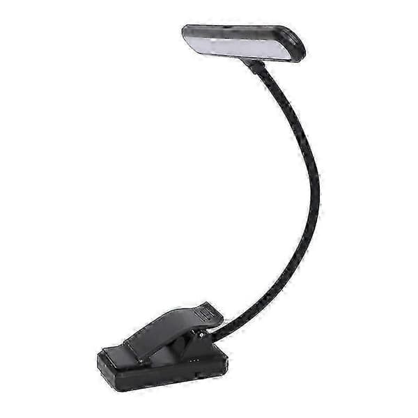 Klemmelampe, fleksibel leselampe, USB-oppladbar