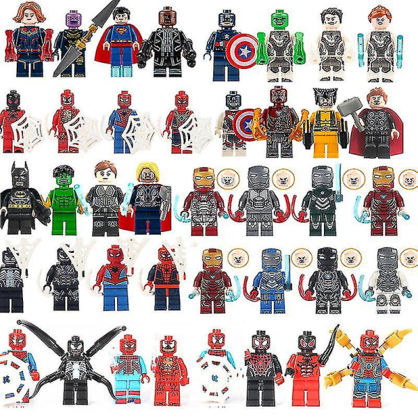 40 stk/sett Avengers Minifigurer Byggeklosser Leker Action Figurer Sett For Kids Fans Gaver