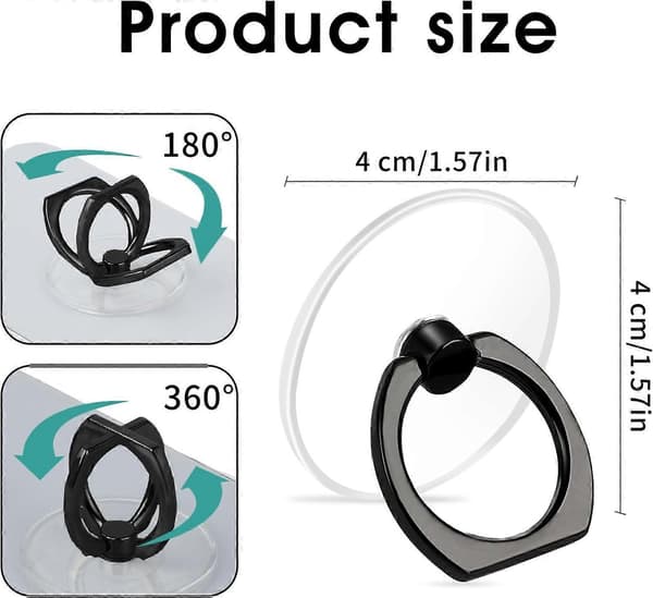 Socket Telefoncover Greb Ringe Holder 2 STK Søde Finger Kickstand Mobiltelefon Tilbehør Stativ Sammenklappelig Drejelig