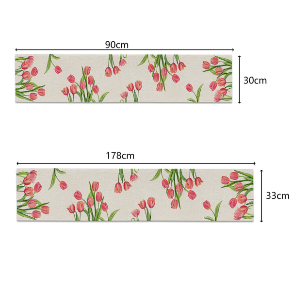 Anti-blekning Bordslöpare Dekorativ polyester Högtemperaturbeständig cover för hem Tianyuhe A 30x90cm