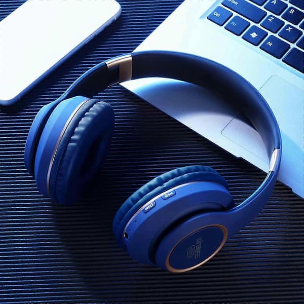 Høj værdi og højt håndværk headset Bluetooth headset trådløst opkald headset subwoofer Live 5.0 Bluetooth headset Blue One Size