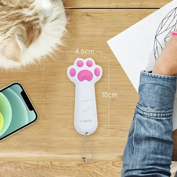 Kattlaserleker 7 i 1 LED-peker poteformet, 3 lysmoduser