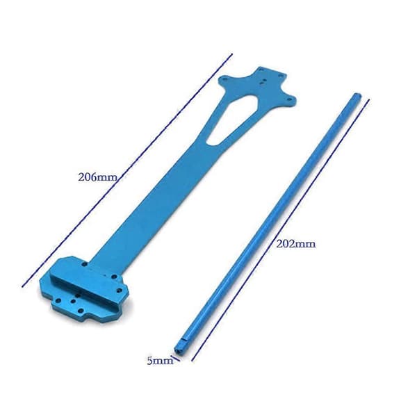 Metal RC Aksel og Plade til 124019 1/12 RC Modelbil Erstatningsdele Blue