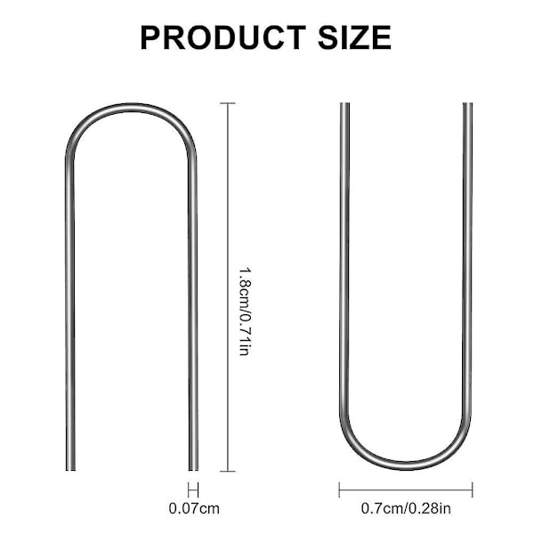 50 stk. Højtemperatur Nichrome Wire Jump Rings med plastik opbevaringsboks U Hanger Hooks til vedhæng keramik