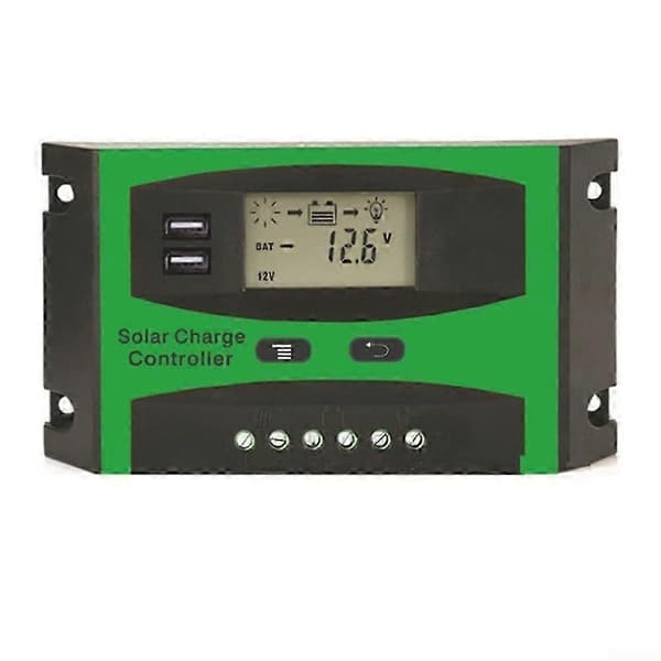 MPPT Solar Charge Controller 30A 12V 24V med LCD-display Dobbelt USB og Sikkerhedsbeskyttelse