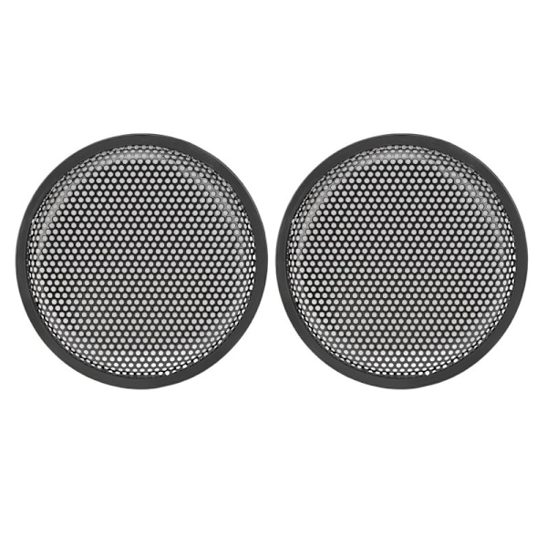 2 stk. Højttalergitter 8 tommer Bil Autocamper Sort Metal Jern Subwoofer Netgitter 0.3