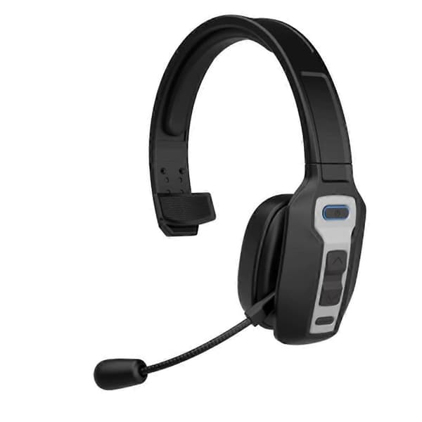 Bluetooth-headset med mikrofon, Trucker Bluetooth-headset med AI støjreduktion og mute-knap, on-ear hovedtelefoner