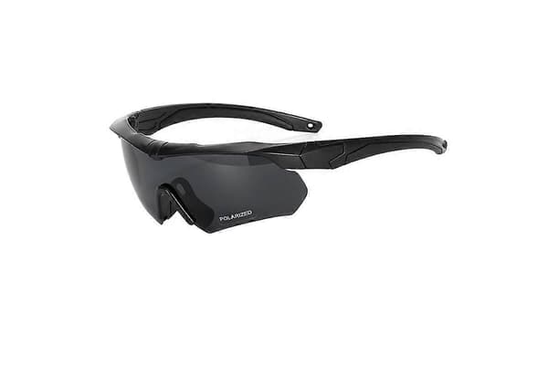 Taktiske briller Skytebriller med 3 utskiftbare linser Black One Size