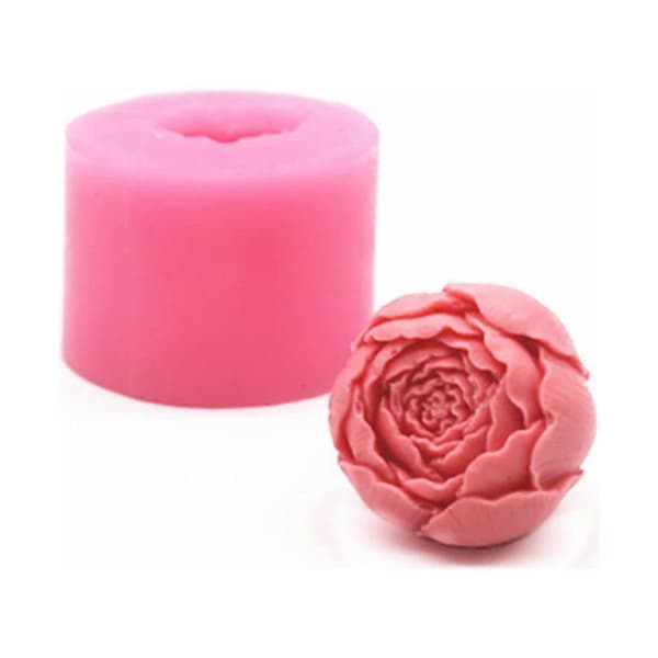 Krystall Epoxy Rose Blomst Silikon Håndform, Rosa Standard