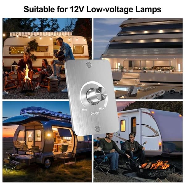 Små 12V LED-dæmperafbrydere 3-leder-afbrydere til tilpasselige lysindstillinger