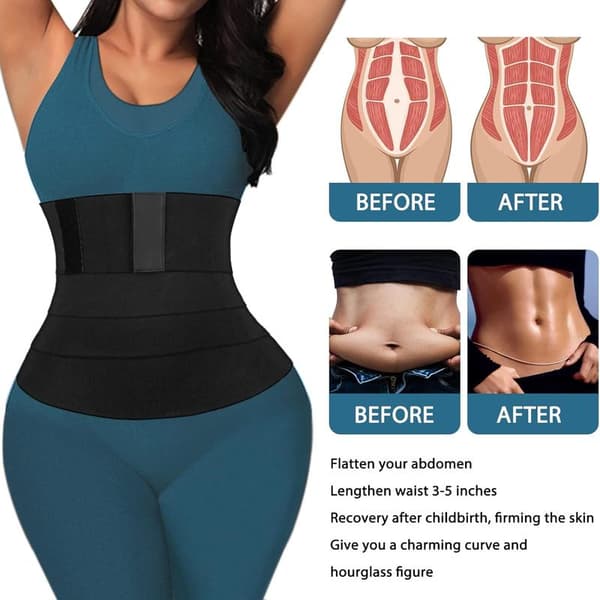 Midjetrener, Wrap Waist Trainer Band for kvinner