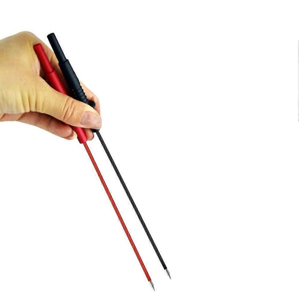600V10A Multimeter Testledninger Kabel Bagprobe Spids 4mm Interface Længde 24 Centimeter Red&black