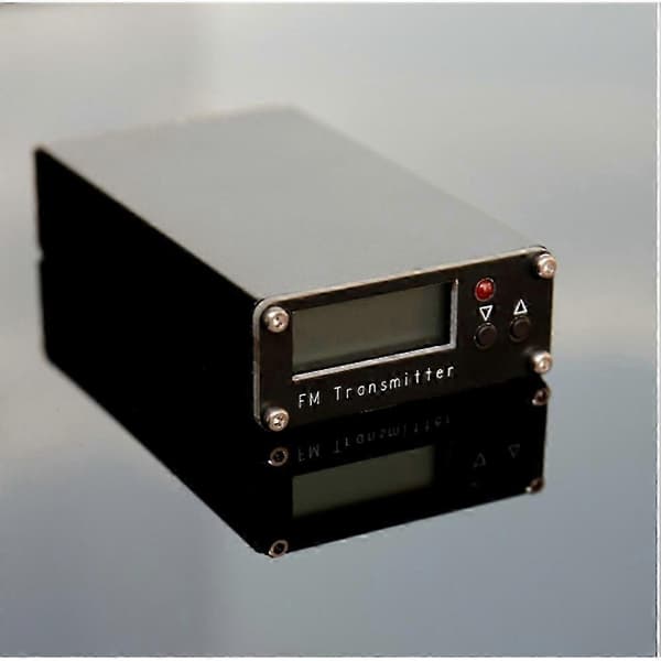 2000m FM-sender 0,5W med digitalt display Stereo 76-108MHz TYPE-C Radioudsendelse Campus Station Svart