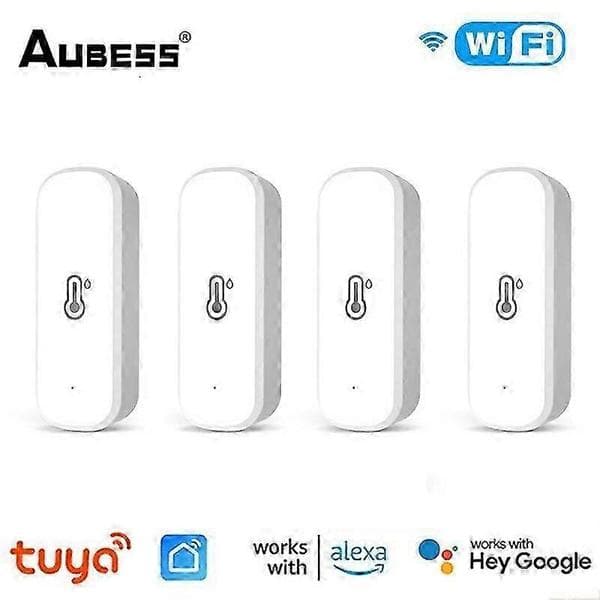 Tuya Smart Wifi Temperatur- og fuktighetssensor Innendørs Hygrometer Termometer Smart Life Kontroll Støtter Alexa Google Assistant WIFI Version