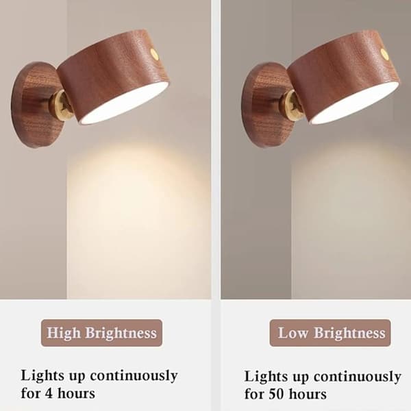LED Wall Sconce, Wall Mounted Lamp with Rechargeable Battery