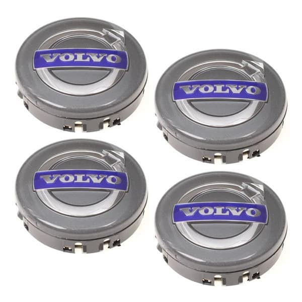 Volvo 02- 64MM 4-pack Navkapslar Volvo Silver en storlek-tfrf