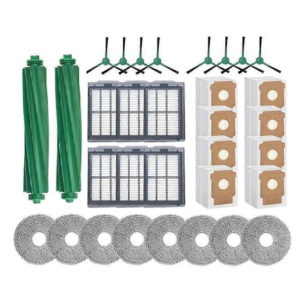 32 STK til iRobot Roomba Plus 505 Combo / 405 Combo Robotstøvsuger Børste HEPA Filter Moppeklud Støvpose Reservedele