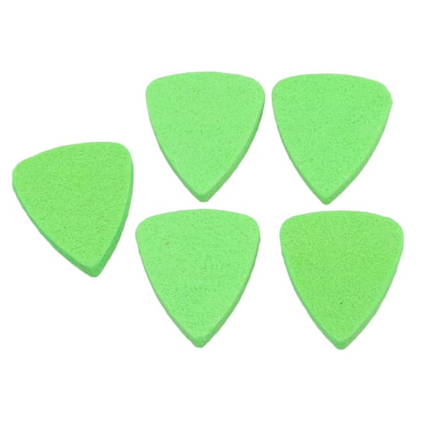 Gitarrullplektrum gröna för ukulelebas, 5-pack