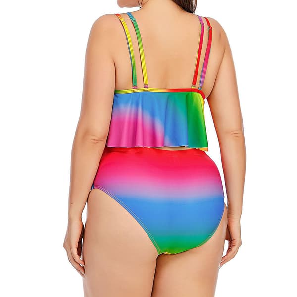 Kaxidy Kvinders Badedragt Plus Size Badekåbe Regnbue Badetøj Badedragt 5XL