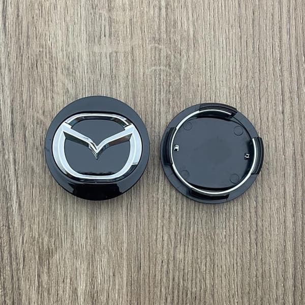 (Svart) 4 st Navkapslar för Mazda, 57mm, Navkapslar för Bil