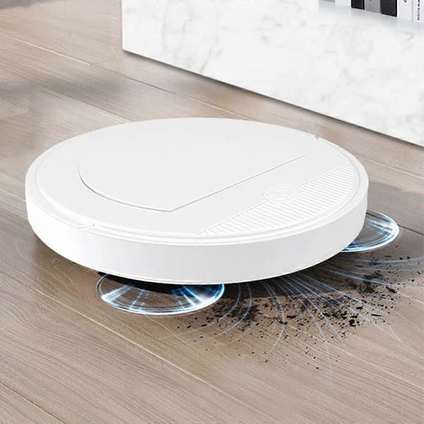 2000pa Sugkraft Robotdammsugare och Mopp Bluetooth App Fjärrkontroll White One Size