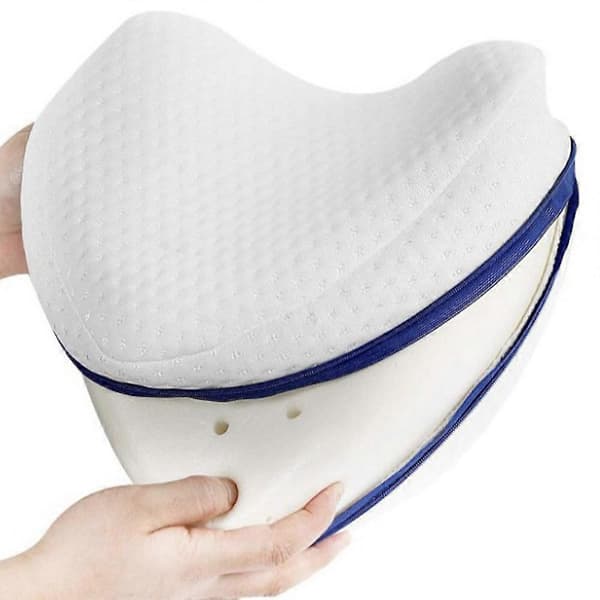 Benkudde i minneskum, knästöd, smärtlindring, tvättbar benkudde White One Size