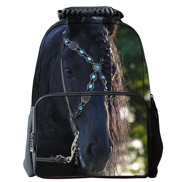 Kaxidy Mode 3d Häst Ryggsäck Unisex Ryggsäck