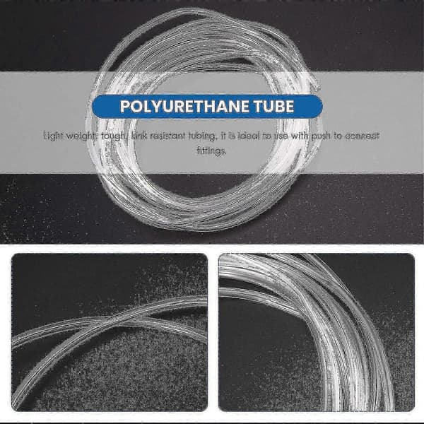 Transparent 4 meter 13.1ft 4mm X 2.5mm Pneumatisk Polyuretan Slange Rør