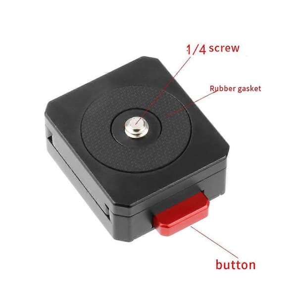 Kamera Quick Release V Mount Lås QR System 1/4 til Stativ Monopod Slider DSLR Video Gimbal til Roni black