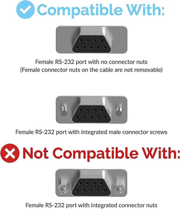 USB 2.0 til seriel (9-benet) DB 9 RS 232 konverterkabel