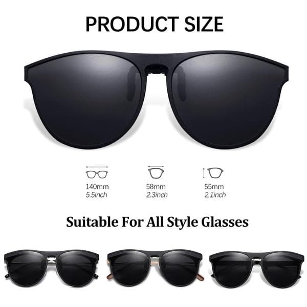 2026 senaste explosion Polariserade Clip-on Solglasögon Unisex Anti-bländning