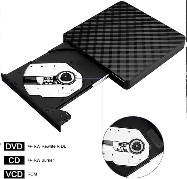 USB 3.0 Slim bärbar CD-läsare CD/DVD-RW-brännare TFUFR extern CD DVD-enhet