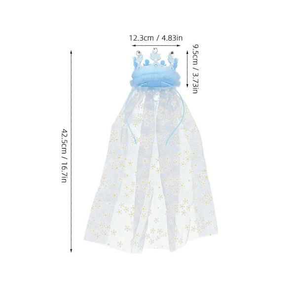 Prinsesse-diadem til piger, bryllup, holdbart, 1-pak