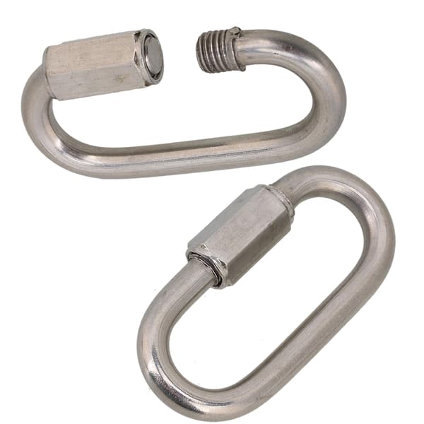 2 x 304 rustfritt stål hurtigkobling låsering M6 sølvfarget