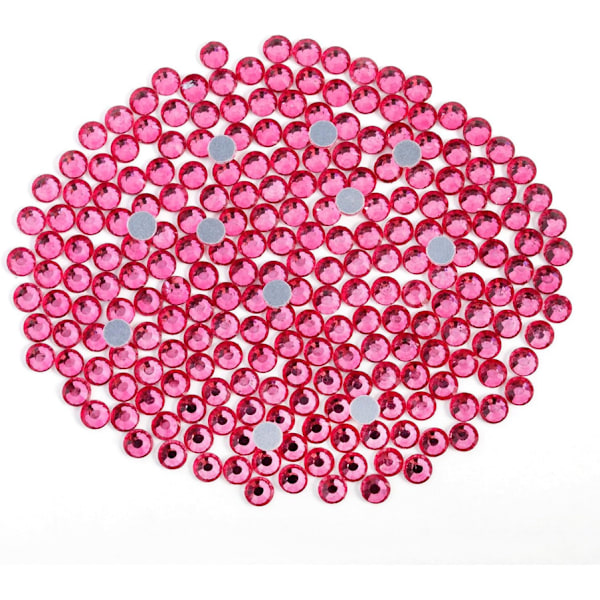 1600 st Rose Hotfix Strassstenar för DIY-hantverk, SS20, 4,6-4,8 mm Rose Rose SS20