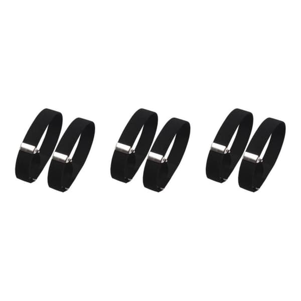 1/2/3/5 2 stk. Mode herreskjorte ærmeholdere elastisk Sort 2x32cm 3 sæt 3Set Black 2x32cm