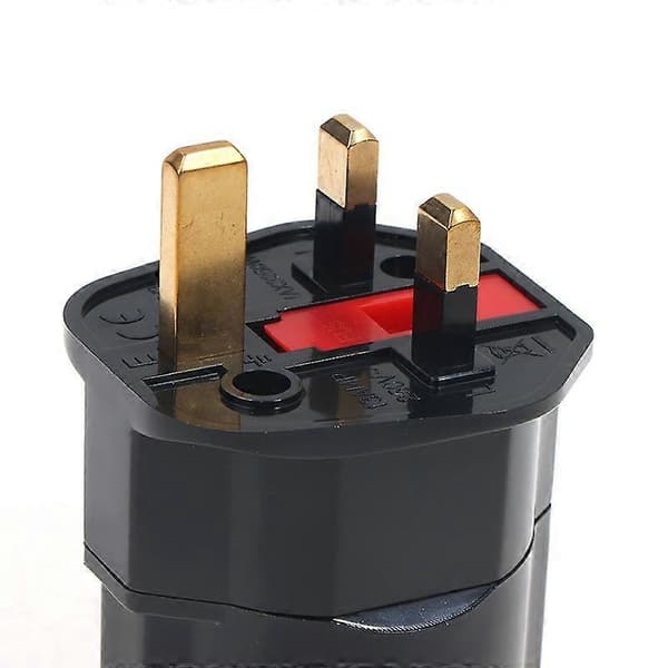 EU Euro 2-pin til 3-pin plugg AC universell adapter reiseomformer europeisk