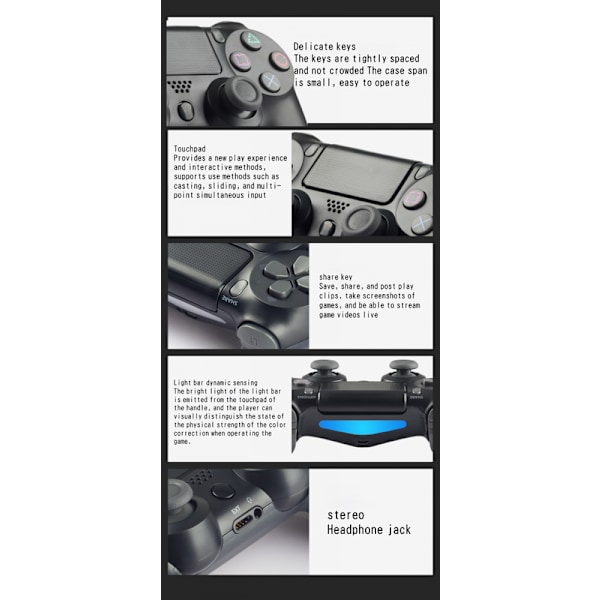 PS4-controller med touchpad og seksakset vibration PS4 ha—ca I