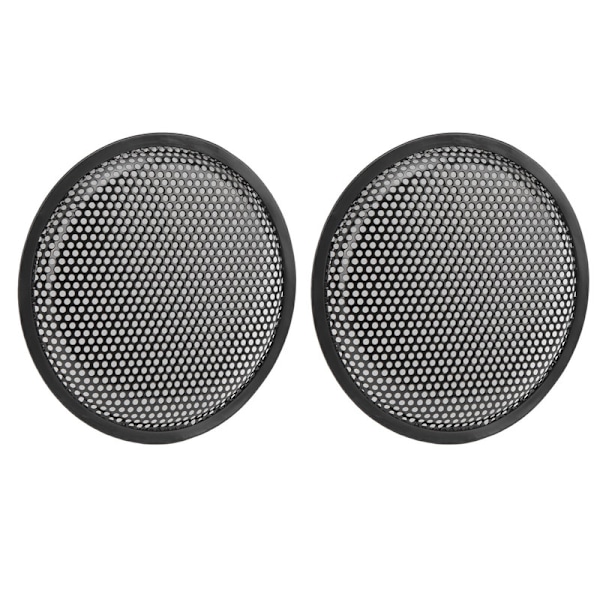 2 stk. Højttalergitter 8 tommer Bil Autocamper Sort Metal Jern Subwoofer Netgitter 0.3