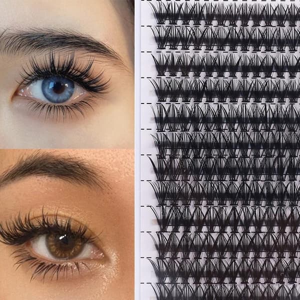 Yksittäiset irtoripset - Set natural look volume lash - 40kpl Svart black